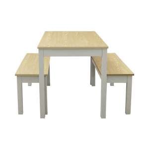 Oban Wooden Dining Set In Oak And Grey