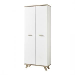 Ohio Home Office Cabinet In White And Sanremo Oak With 2 Doors