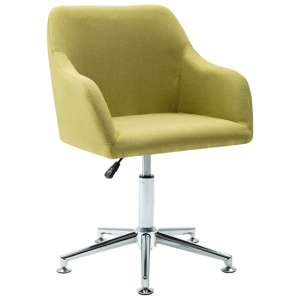 Olencia Fabric Swivel Home And Office Chair In Green