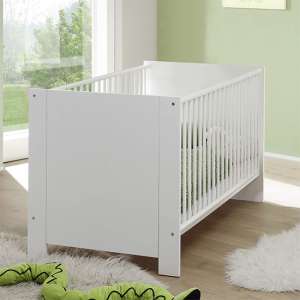 Oley Wooden Baby Cot Bed In White