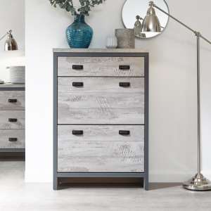 Balcombe 2 Tiers Wooden Shoe Storage Cabinet In Grey