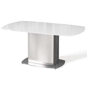 Oakmere Super White Glass Coffee Table With Steel Base