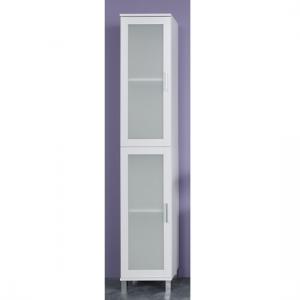 Onix Bathroom Cabinet In White And Glass Fronts With 2 Doors