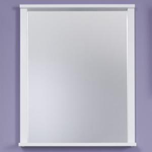 Onix Bathroom Wall Mirror Rectangular In White With Shelf
