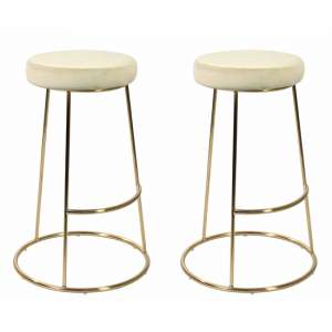 Oparo Champagne Finish Bar Stool In Pair