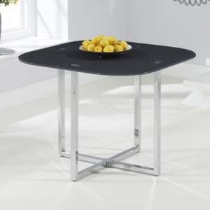 Ophiuchus Grey Glass Top Dining Table With Chrome Legs
