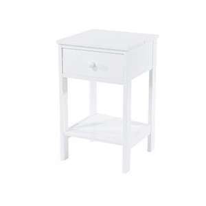 Outwell Shaker Petite Bedside Cabinet In White 1 Drawer