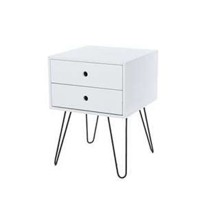 Outwell Telford Bedside Cabinet In White With 1 Drawer
