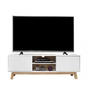 Optra Wooden TV Stand In White And Sonoma Oak