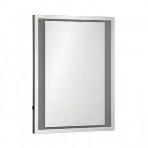 Oren LED Wall Bedroom Mirror In Silver Frame