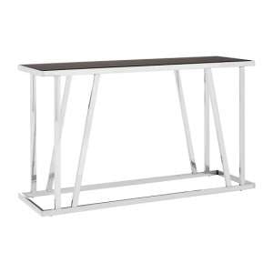 Orion Glass Console Table Rectangular In Black With Steel Frame