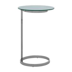 Orizone End Table With White Marble Effect Glass Top