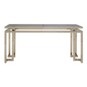 Orizone Glass Console Table With Gold Stainless Steel Legs