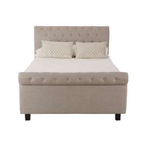 Lionrock Wooden Double Ottoman Bed In Light Grey    