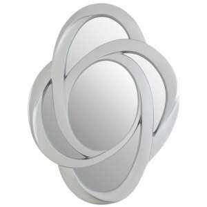 Ornakape Elliptical Design Wall Mirror In Silver