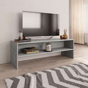 Orya Wooden TV Stand With Undershelf In Concrete Effect