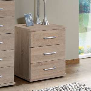 Osaka Wooden Chest Of Drawers In Oak Effect With 3 Drawers