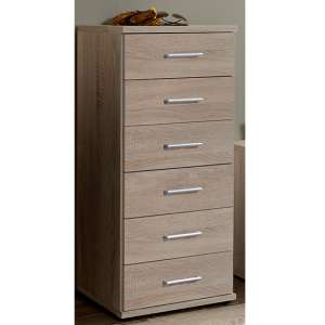 Osaka Wooden Chest Of Drawers In Oak Effect With 5 Drawers