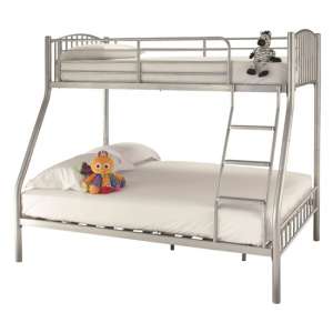 Oslo Metal Double Bunk Bed In Silver