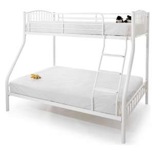 Oslo Metal Double Bunk Bed In White