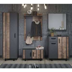 Otis Hallway Furniture Set In Matera And Tobacco Brown Oak