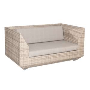 Ottery Outdoor Maldives 2 Seater Sofa With Cushion In Pearl
