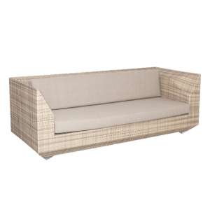Ottery Outdoor Maldives 3 Seater Sofa With Cushion In Pearl