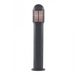 Outdoor Post Light 73cm In Black With Ridged Top
