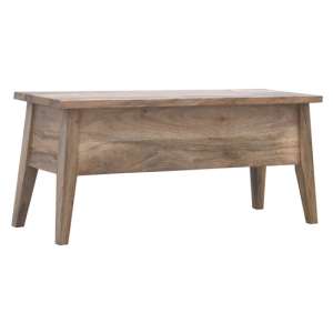 Ouzel Wooden Lid Up Hallway Storage Bench In Oak Ish