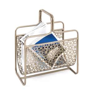 Oviedo Metal Magazine Rack In Gold