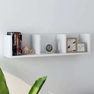 Pacorro Wooden Wall Shelf With 3 Compartments In White