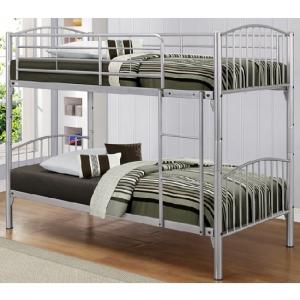 Paddington Children Metal Bunk Bed In Silver