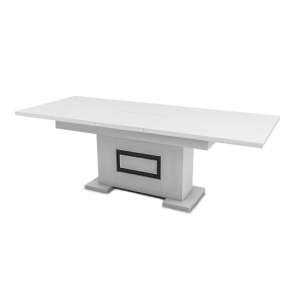 Padua Extending Dining Table In High Gloss White And Black