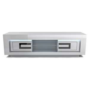 Padua Wooden Large LED TV Stand In High Gloss White And Black