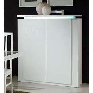 Padua Wooden Storage Cabinet In White High Gloss