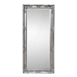 Palais Lean-to Dress Mirror In Pewter Wooden Frame