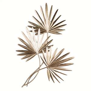 Palm Leaves Metal Wall Art In Gold