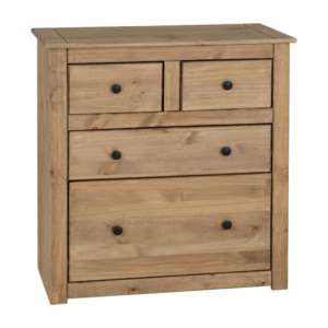 Prinsburg Wooden Chest Of 4 Drawers In Natural Wax