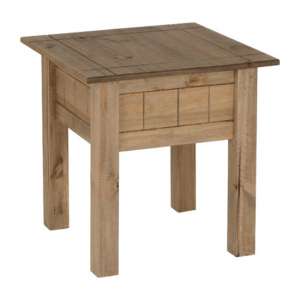 Prinsburg Wooden Lamp Table In Natural Wax
