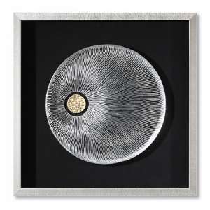 Pandorra Picture Glass Wall Art In Silver Wooden Frame