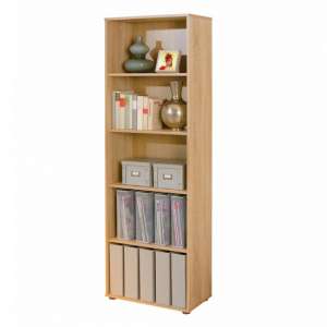 Parini Wooden Bookcase In Sonoma Oak With 4 Shelves