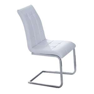 Paris Faux Leather Dining Chair In White