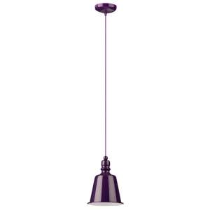 Parista Bell Design Shade Pendant Light In Purple