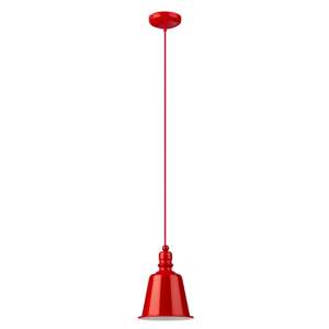 Parista Bell Design Shade Pendant Light In Red