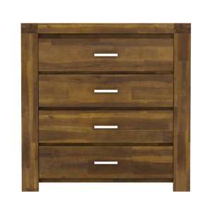 Pacay Chest Of Drawers In Brush Effect With 4 Drawers