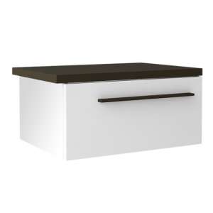 Pasco Floating Right Handed Nightstand In Grey And White Gloss