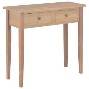 Pasgen Wooden Dressing Console Table With 2 Drawers In Brown