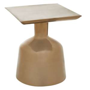 Paso Square Metal Side Table In Gold