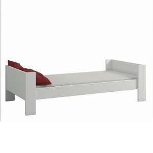 Pathos Wooden Single Bed In Pure White