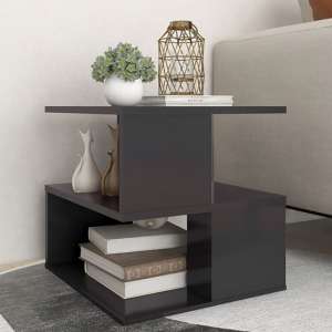 Pelumi Square Wooden Side Table In Grey